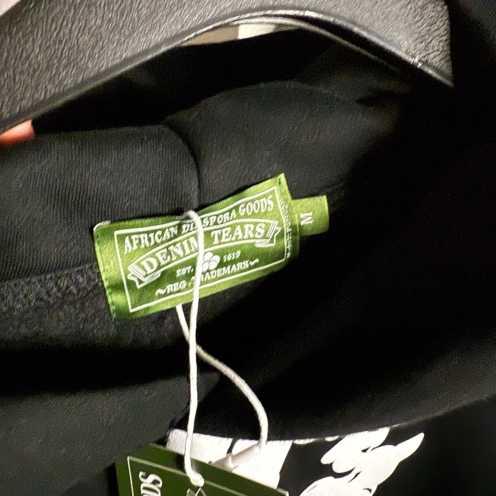 Denim tear black hoodie- size M - Picture 3 of 4